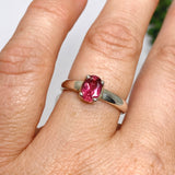 Pink Tourmaline Oval Faceted Ring Size 6.5 PRGJ357