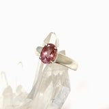 Pink Tourmaline Oval Faceted Ring Size 6.5 PRGJ534