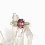 Pink Tourmaline Oval Faceted Ring Size 6.5 PRGJ534