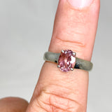 Pink Tourmaline Oval Faceted Ring Size 6.5 PRGJ534