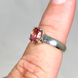 Pink Tourmaline Oval Faceted Ring Size 6.5 PRGJ534