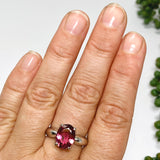 Pink Tourmaline Oval Faceted Ring Size 7.5 HRGJ-60