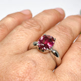 Pink Tourmaline Oval Faceted Ring Size 7.5 HRGJ-60