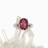 Pink Tourmaline Oval Faceted Ring Size 7.5 HRGJ-60