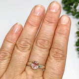 Pink Tourmaline Oval Faceted Ring Size 8.5 PRGJ533