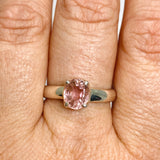 Pink Tourmaline Oval Faceted Ring Size 8.5 PRGJ533