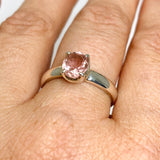 Pink Tourmaline Oval Faceted Ring Size 8.5 PRGJ533