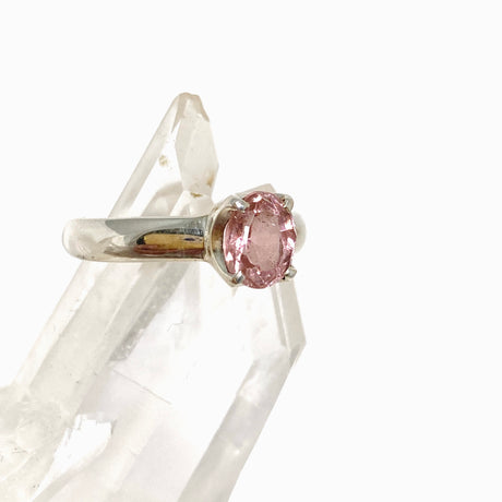 Pink Tourmaline Oval Faceted Ring Size 8.5 PRGJ533