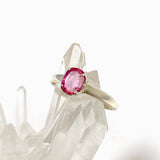 Pink Tourmaline Oval Faceted Ring Size 9 PRGJ531