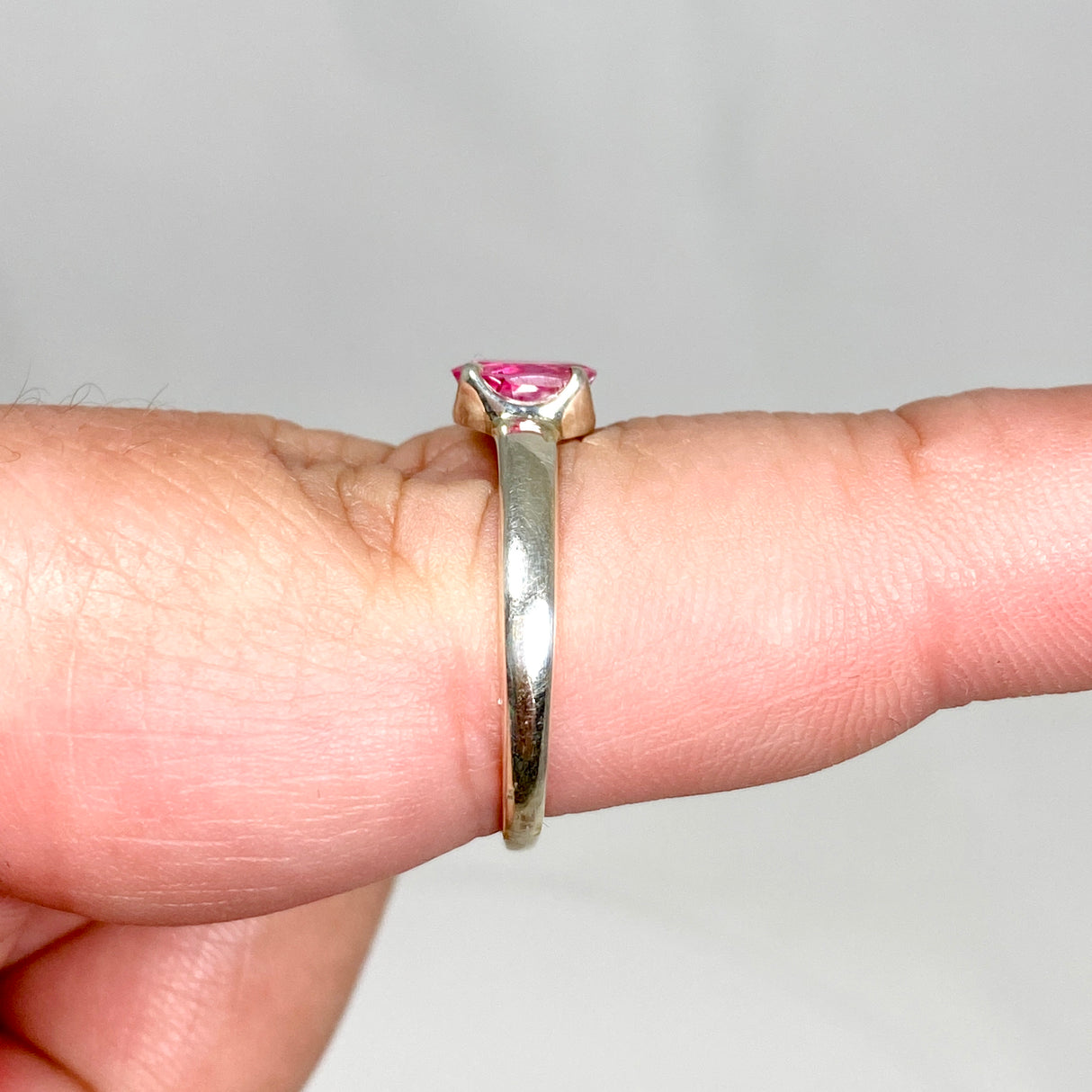 Pink Tourmaline Oval Faceted Ring Size 9 PRGJ531