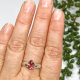 Pink Tourmaline Teardrop Faceted Ring Size 8 PRGJ539