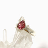 Pink Tourmaline Teardrop Faceted Ring Size 8 PRGJ539