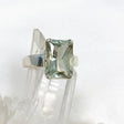 Prasiolite (Green Amethyst) Faceted Rectangular Ring Size 11 PRGJ417 - Nature's Magick