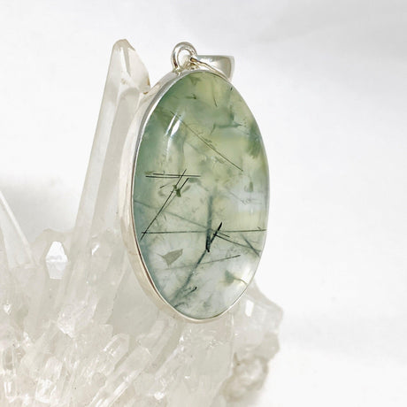 Prehnite and Epidote Oval Pendant KPGJ4287 - Nature's Magick