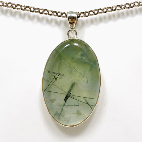 Prehnite and Epidote Oval Pendant KPGJ4287 - Nature's Magick