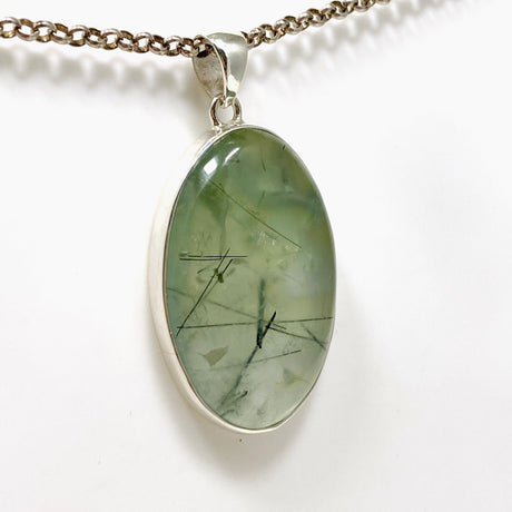 Prehnite and Epidote Oval Pendant KPGJ4287 - Nature's Magick