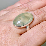 Prehnite Oval Cabochon Ring Size 8 KRGJ3355