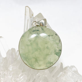 Prehnite Round Pendant KPGJ4284 - Nature's Magick