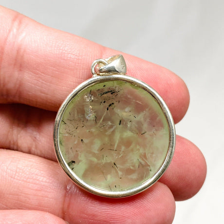 Prehnite Round Pendant KPGJ4284 - Nature's Magick