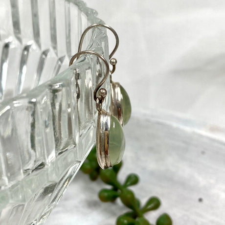 Prehnite Teardrop Earrings KEGJ279 - Nature's Magick