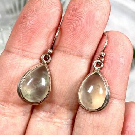 Prehnite Teardrop Earrings KEGJ279 - Nature's Magick