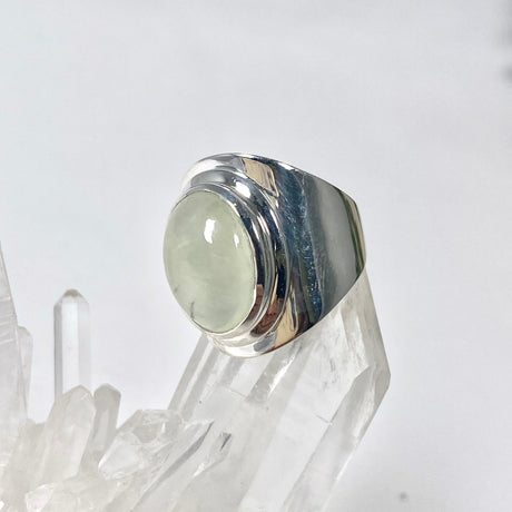 Prehnite wide band ring R3762-PR - Nature's Magick