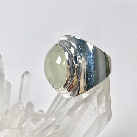 Prehnite wide band ring R3762-PR - Nature's Magick