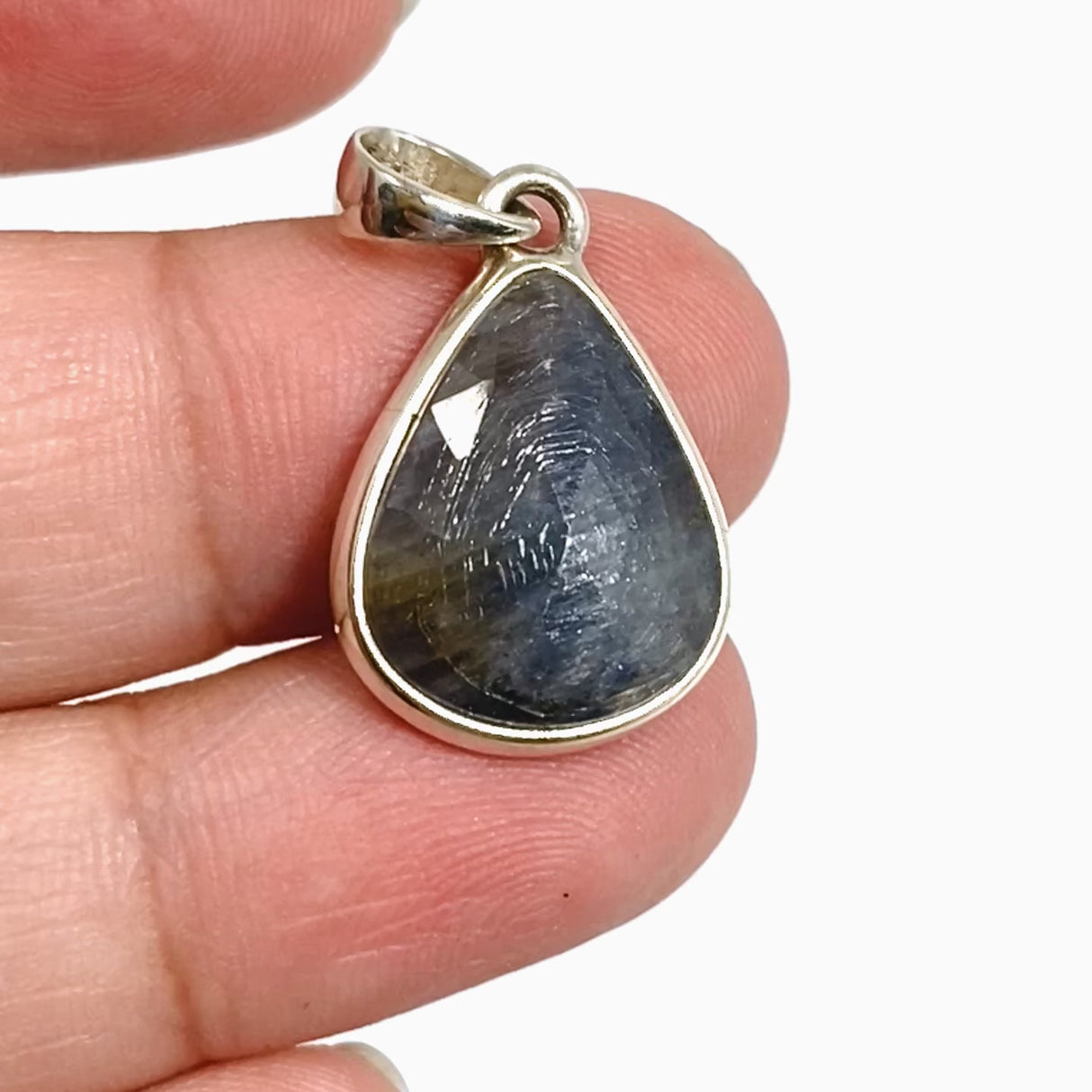 Sapphire Teardrop Faceted Pendant PPGJ1214