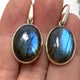 Labradorite Oval Cabochon Earrings PEGJ266