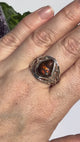 Fire Agate Sterling Silver Ring Size 8 BTR-32