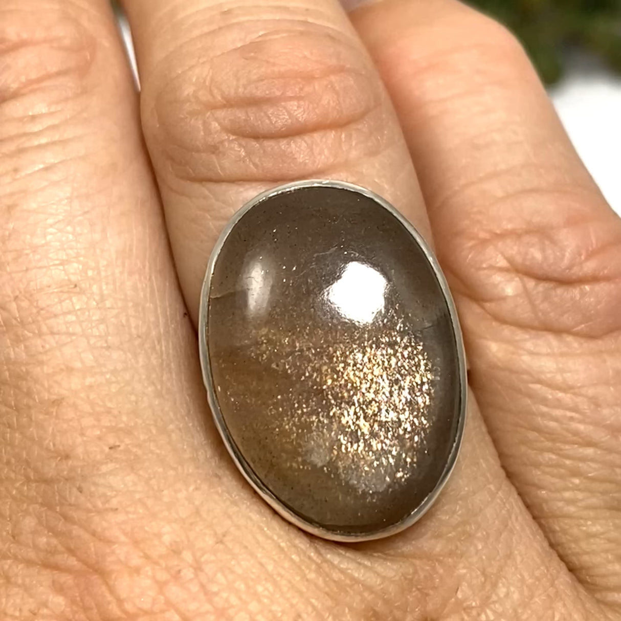 Sunstone oval ring s.6.5 KRGJ2260