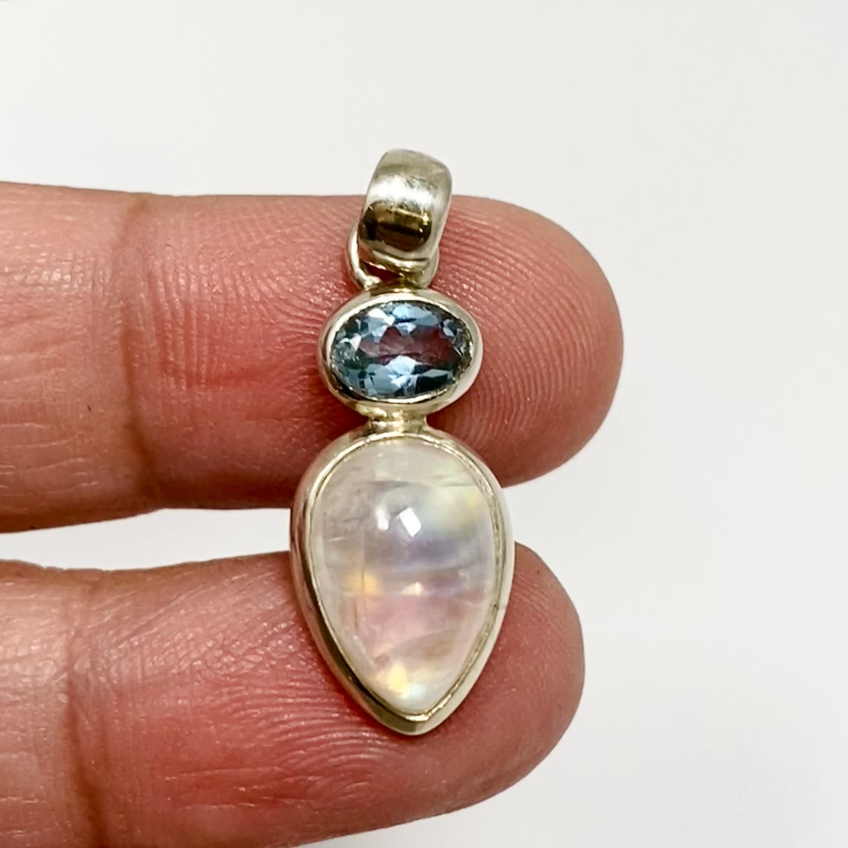 Moonstone and Blue Topaz Multi-stone Pendant PPGJ1190