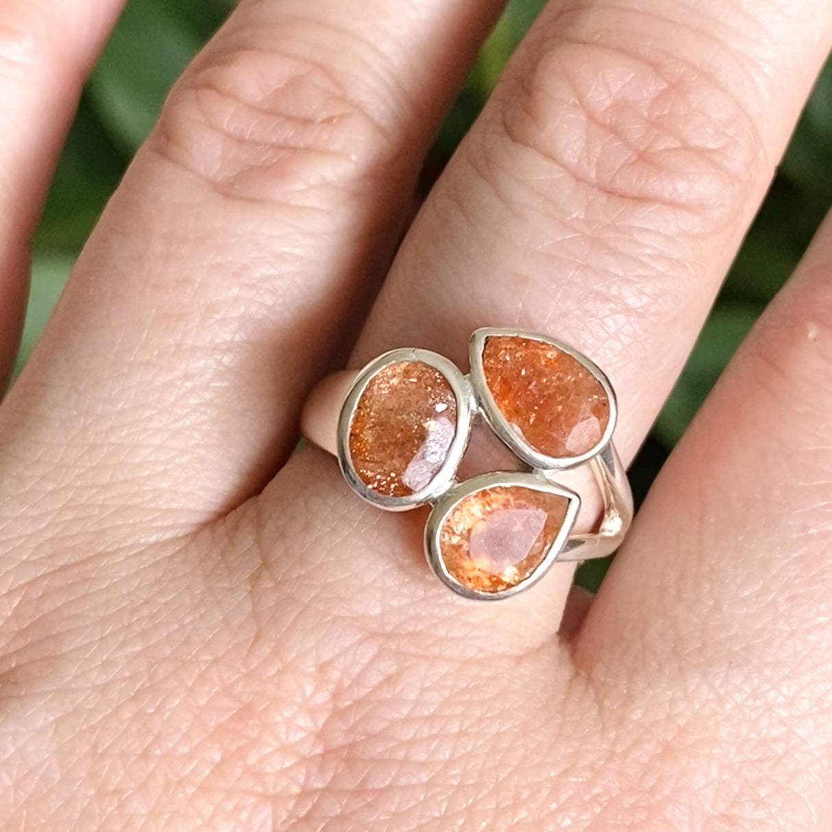 Sunstone Multi-stone Faceted Ring Size 9 PRGJ558