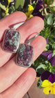 Eudialyte Rectangle Sterling Silver Earrings PEGJ35