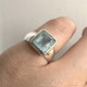 Aquamarine Square Faceted Ring Size 5.5 PRGJ807