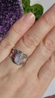 Moonstone Ring with Sterling Silver Scrollwork R4025