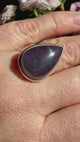 Sunstone in Iolite Teardrop Cabochon in Sterling Silver Ring Size 7 PRGJ670