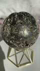 Pyrite sphere sparkling in the sun