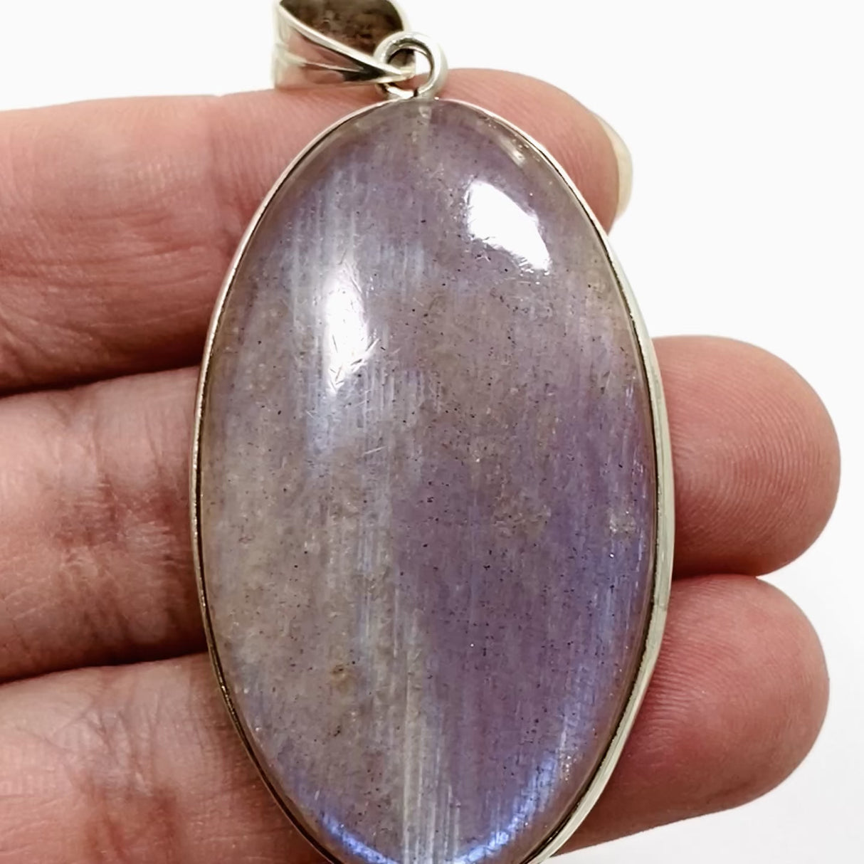 Belomorite (Sunstone with Moonstone "Eclipse" Stone) Oval Cabochon Pendant THP-20