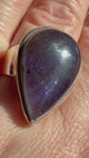 Sunstone in Iolite Teardrop Cabochon in Sterling Silver Ring Size 7 PRGJ670