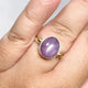 Star Ruby Oval Ring with Brass Accents Size 11 KRGJ3180
