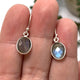 Labradorite Oval Checkerboard Faceted Earrings PEGJ273