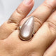 Peach Moonstone Teardrop Ring Size 10 KRGJ2199