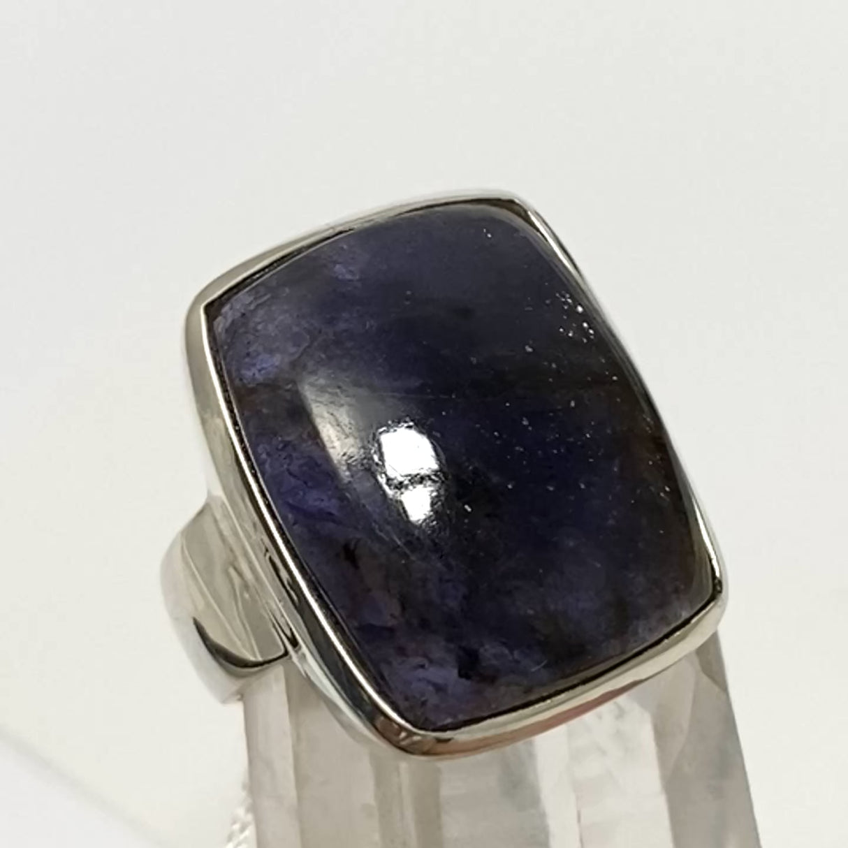 Iolite Sunstone Rectangular Cabochon Ring Size 8 PRGJ666