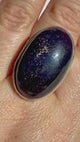 Sunstone in Iolite Oval Cabochon Split Band in Sterling Silver Ring Size 8.5 PRGJ663