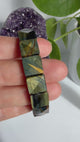 Gold and Blue Tiger's Eye Faceted Square Gemstone Bracelet