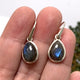 Labradorite Teardrop Cabochon Earrings PEGJ270