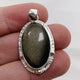 Goldsheen Obsidian Oval Cabochon Pendant in a Decorative Setting KPGJ4757