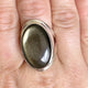 Goldsheen Obsidian Oval  Cabochon Split Band Ring Size 11 KRGJ3341