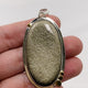 Goldsheen Obsidian Oval Cabochon Pendant in a Decorative Setting KPGJ4759